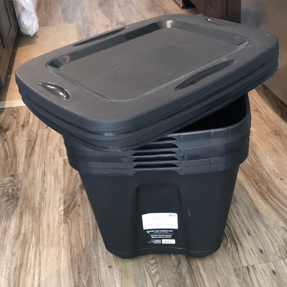 mainstays 8 18 gallon storage plastic lid